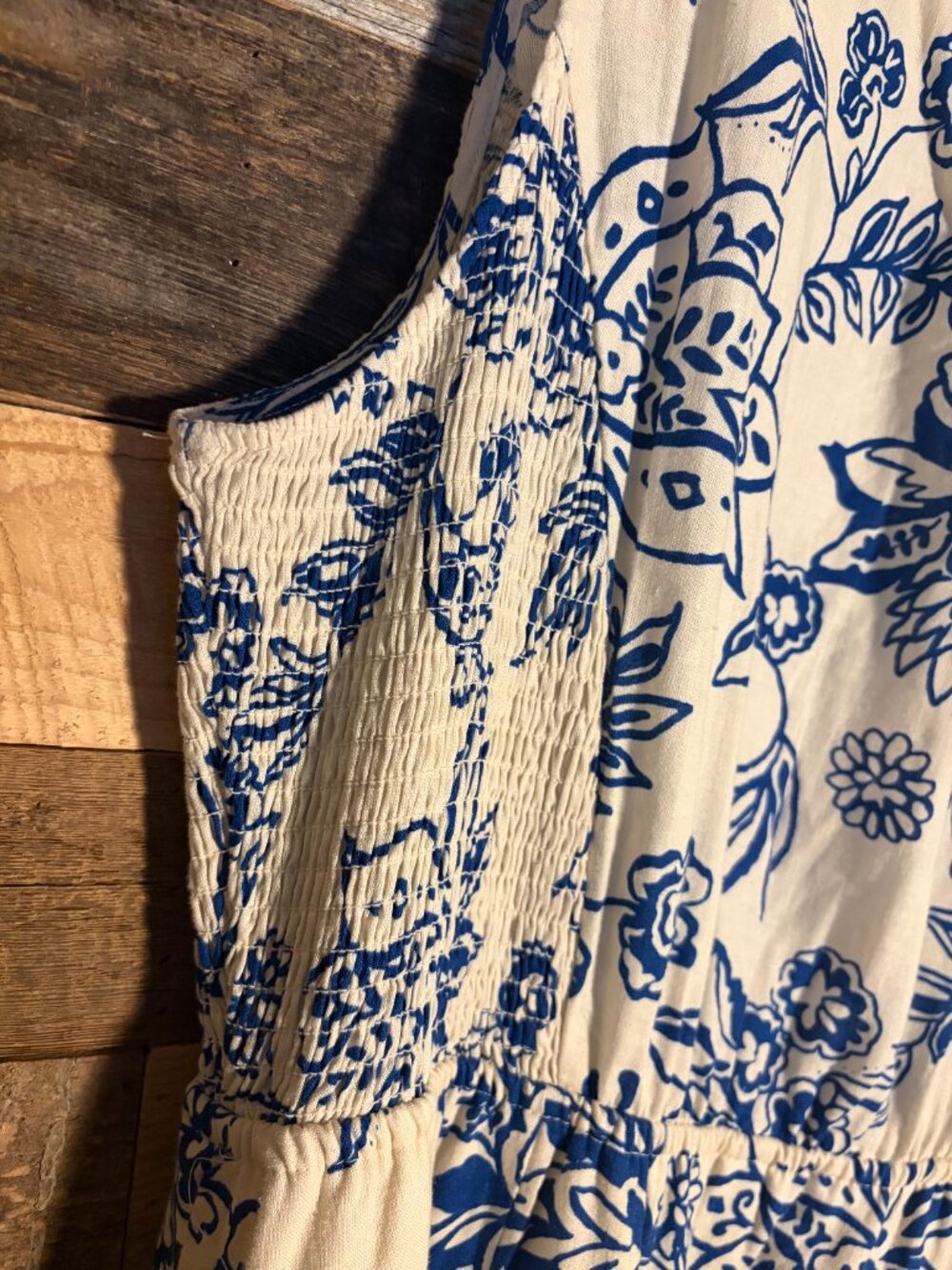LINEN FLORAL DRESS - Picture 8 of 10